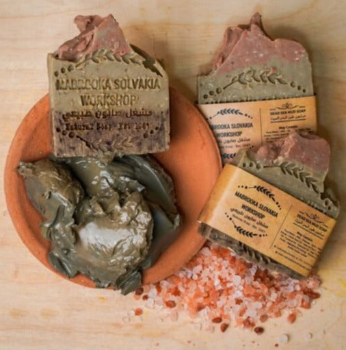 Exfoliate & Purify: Mabrooka Dead Sea Mud Natural Bar Soap - Mabrooka Slovakia Soap